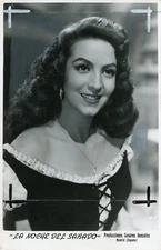 Mexican actress Maria Felix in "La Noche del Sabado", ca.1954, vintage silve