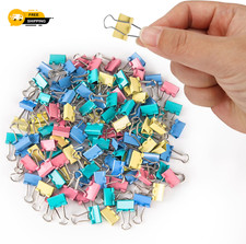 120 Pack Mini Binder Clips, Color Binder Clips, Small Paper Clips 15Mm 5/8 Inch.