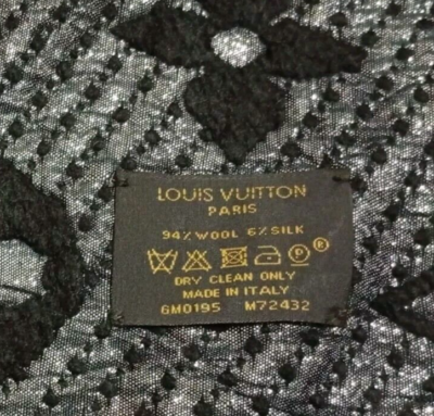 LOUIS VUITTON◇Echarpe Logomania Scarf/ウール/GRY/モノグラム