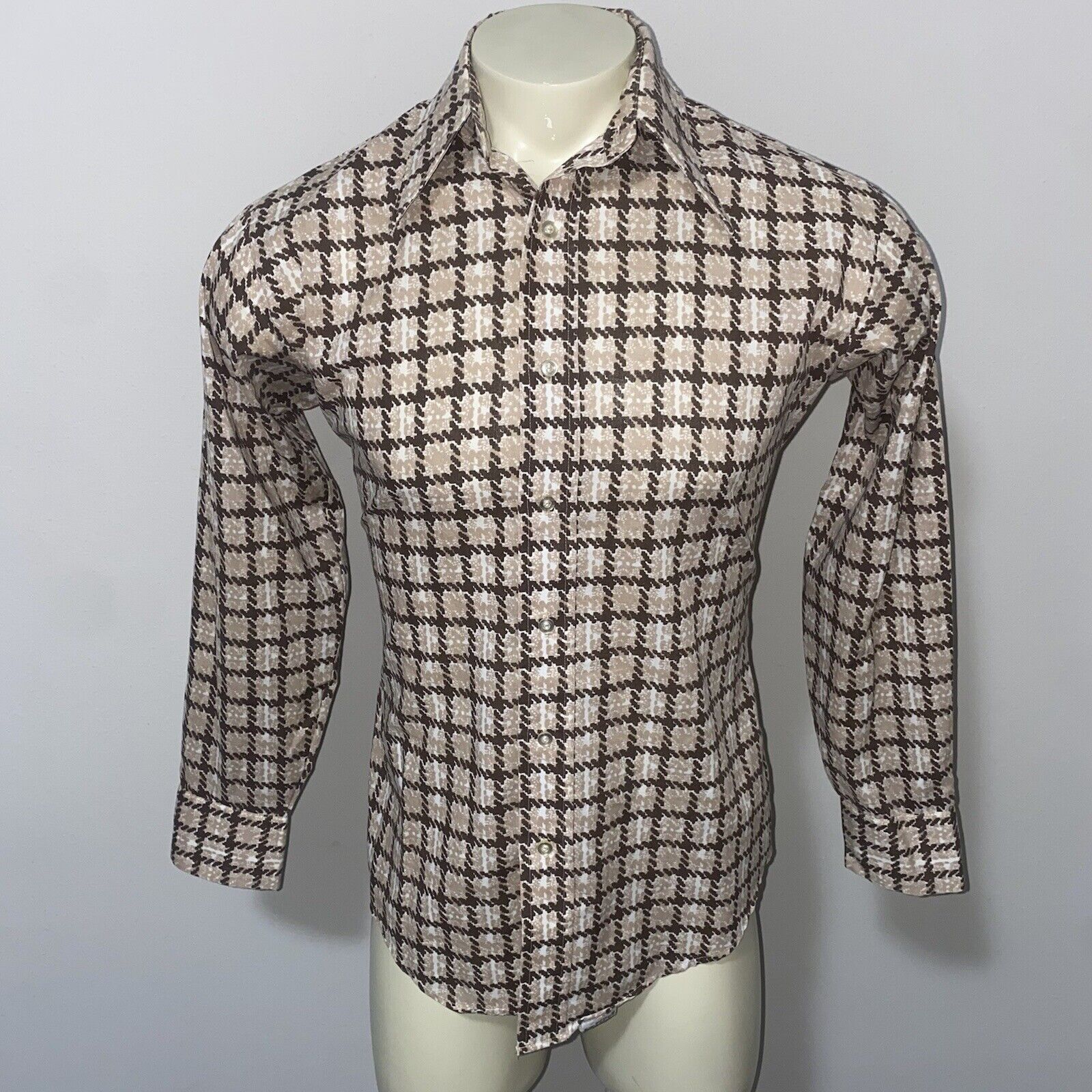 Vtg 60s 70s Disco Shirt Puritan Taper Slim Saturd… - image 2