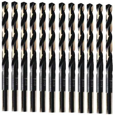 Irwin Tools 3019015B 15/64-Inch Black and Gold HSS 135-Degree Jobber Length,