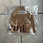 Bonnet Supreme ancien imprimé anglais marron neuf à la main