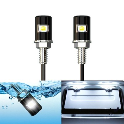 WEIMELTOY License Plate Light, Tag Screw Bolt LED, Super 2pcs, White 