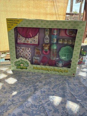 Vintage 80s Cabbage Patch Kids Deluxe Feeding & Changing Set Love  N Care NIB