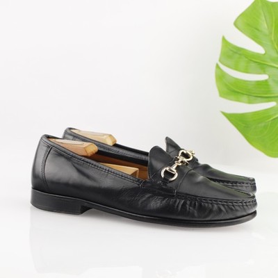 Cole Haan Mens Ascot II Loafer Size M Black Leather Bit Strap Moc Dress  Shoe