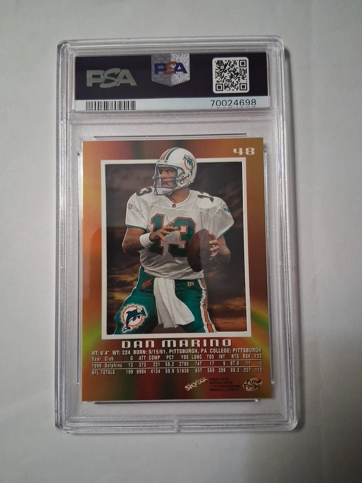 1997 Skybox E-X2000 DAN MARINO #48 Miami Dolphins PSA MINT 9 - Image 2 of 2