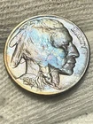 1918 Buffalo Nickel Very Choice AU+ High Grade Tough Date Full Horn Toned