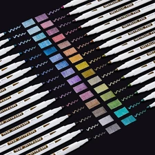 Shuttle Art Metallic Marker Pens, 30 Colors 1 Count (Pack of 30), 30 colors 