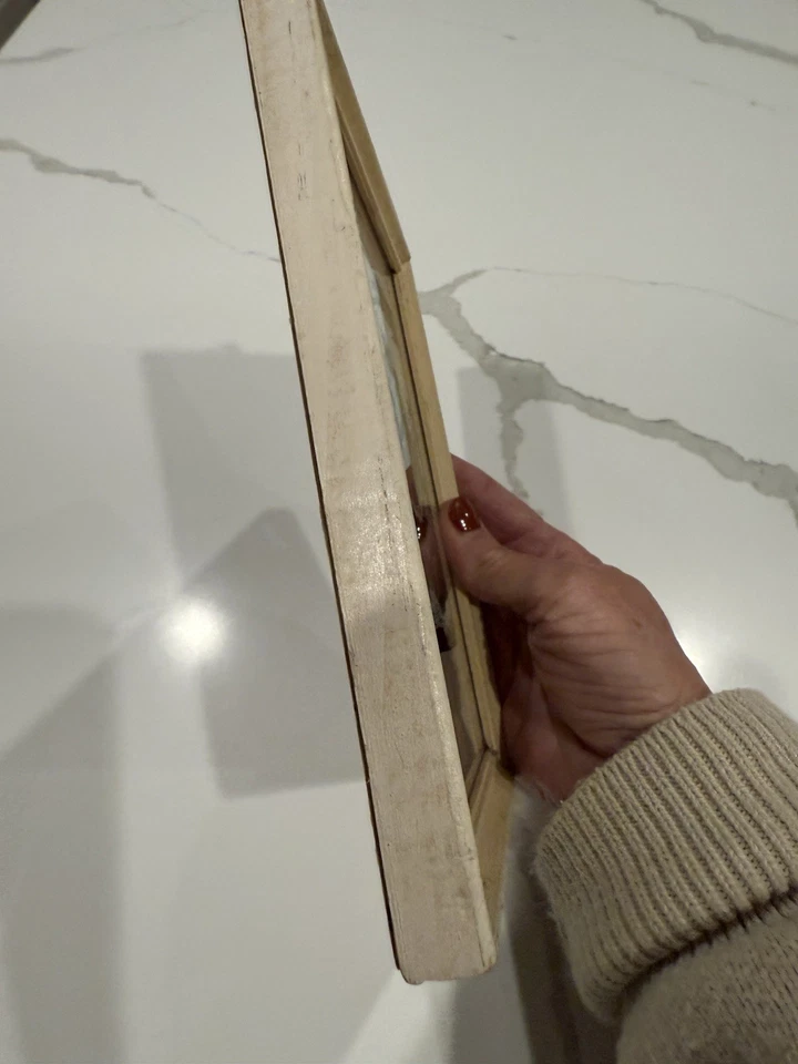 Silhueta emoldurada vintage mulher vitoriana jardim pintura reversa 7,5" x 5,5" - Imagem 4 de 4