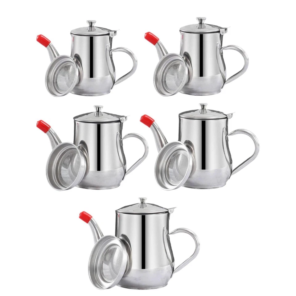 Pot Oil Container with Strainer Jug Large Capacity Non Slip Multipurpose