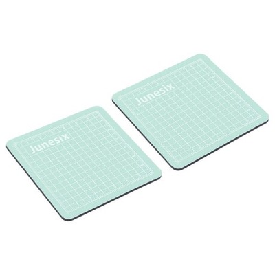 3.1'' x 3.1'' Cutting Mats 2pcs Rotary Fabric Double Sided for Sewing, Mint Green