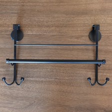 Over the Door Hanger with Towel Bar  Robe Hook, Oil-Rubbed Bronze