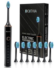 Toothbrushes for Adults, 8 Brush Heads Toothbrush with 37000 VPM Deep Clean 6...