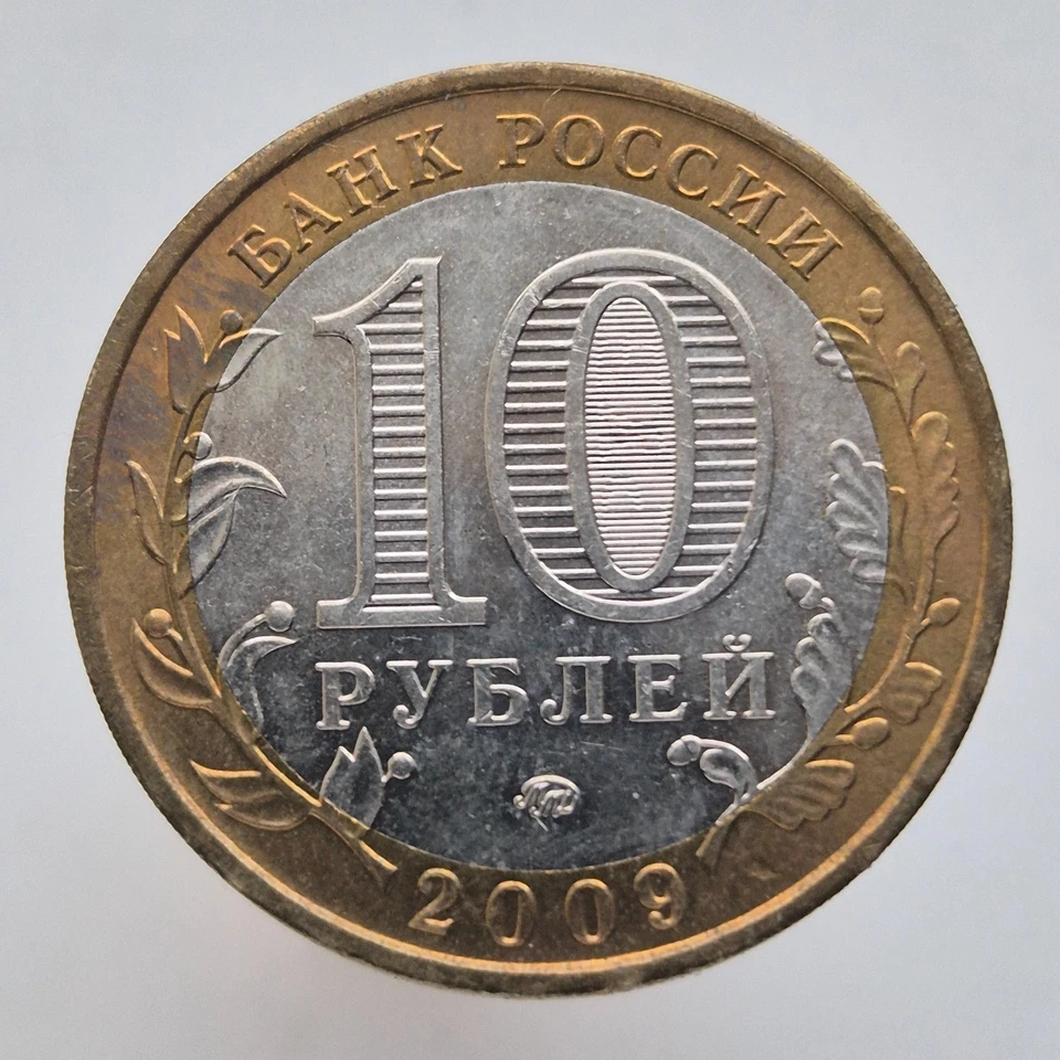 RUSSIA 10 rubles rouble 2009 Russian Federation - Jewish Autonomous Region Y#989 - Image 2 of 2