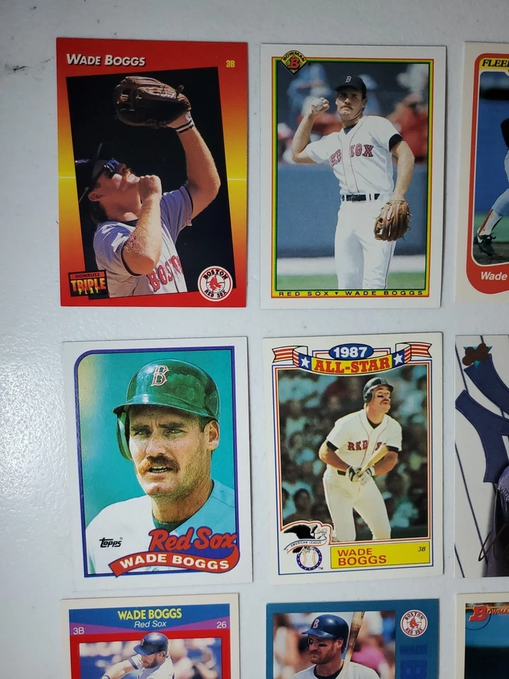 Wade Boggs Lote (20) Boston Red Sox New York Yankees Topps Fleer Score Donruss  Foto 2 de 4