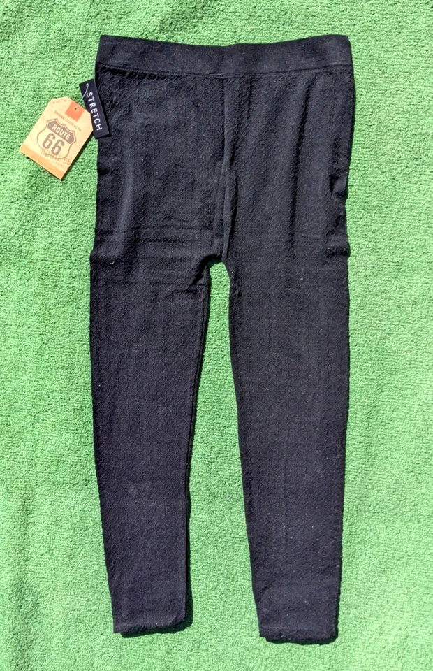Route 66 Women's Textured Stretch Nylon/Spandex Black Pant Leggings Sz 1X NWT - Image 3 of 3