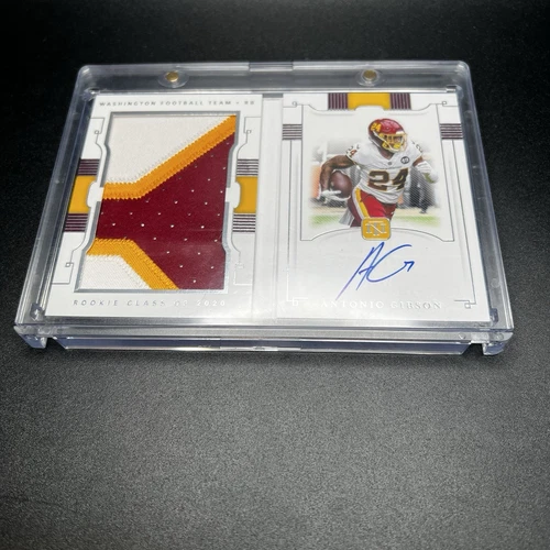 2020 National Treasures Antonio Gibson RC Rookie Jumbo Patch AUTO /99 Booklet