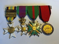 WW2 Medal Group (x4). Croix Allier. Belgium Veteran. Polish Exile. DSM Sphinx.