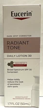Eucerin Dark Spot Corrector,Radiant Tone, Daily Lotion, SPF 30,1.7oz, Exp:01/27+