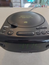 Sony Dream Machine ICF-CD815 FM/AM Radio CD Player Dual Alarm Clock TESTED/WORKS