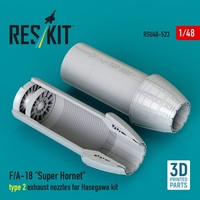 Reskit RSU48-0523 - 1:48 F/A-18 Super Hornet Type 2 Exhaust Nozzles For Hasegawa