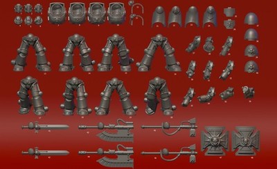 x20 terminator Sci-fi grimdark table top gaming resin proxy kit bash set