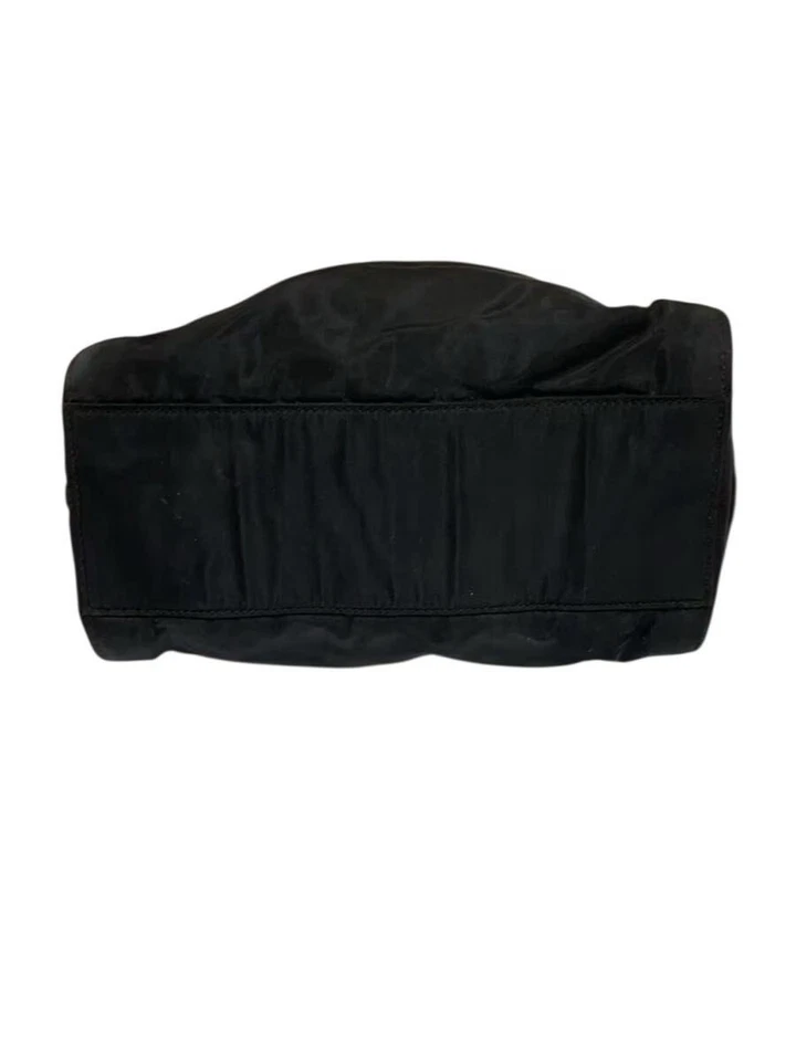 Borsa a tracolla Prada Tesuto in nylon con catena nera vintage autentica - Immagine 4 di 4