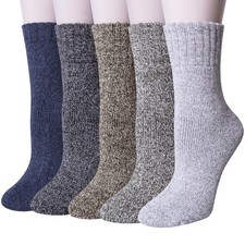Wool Socks for Women Warm Winter Socks Knit Crew Calf Hiking Boot Sock Stocki...