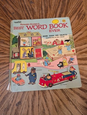 Vtg Richard Scarry's BEST WORD BOOK EVER Golden Book HC 1963, 1978