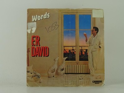 F.R DAVID WORDS (53) 2 Track 7'' Single including Picture Sleeve CARRERE RECORDS