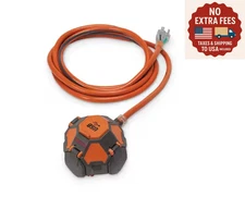 RIDGID - 3 Outlet Power Ball Extension Cord Plus 2-USB Ports - Heavy Duty