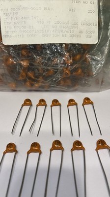 Cera- Mite 470pf 250Vac X1 Y2 CERAMIC DISC SAFETY CAPACITORS  Y500 X400  125C