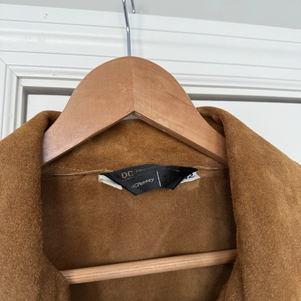 Chaqueta Western Vintage Años 70 JC Penney Áspera Gamuza A Presión Talla 42 Foto 4 de 4