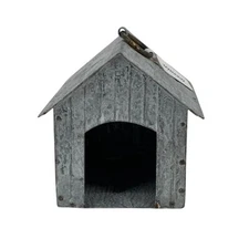 Terrain Zinc Miniature Handcrafted Dog House Ornament Anthropologie J19-5