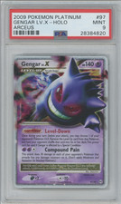 2009 POKEMON PLATINUM ARCEUS #97 GENGAR LV.X-HOLO PSA 9