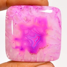 82 Kt Natürlicher Lila Botswana Achat Quadrat Cabochon Lose Edelstein 32X32X7 mm