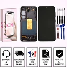 Screen for Samsung Galaxy S23 SM-S911B black frame LCD touch glass - LCD / No