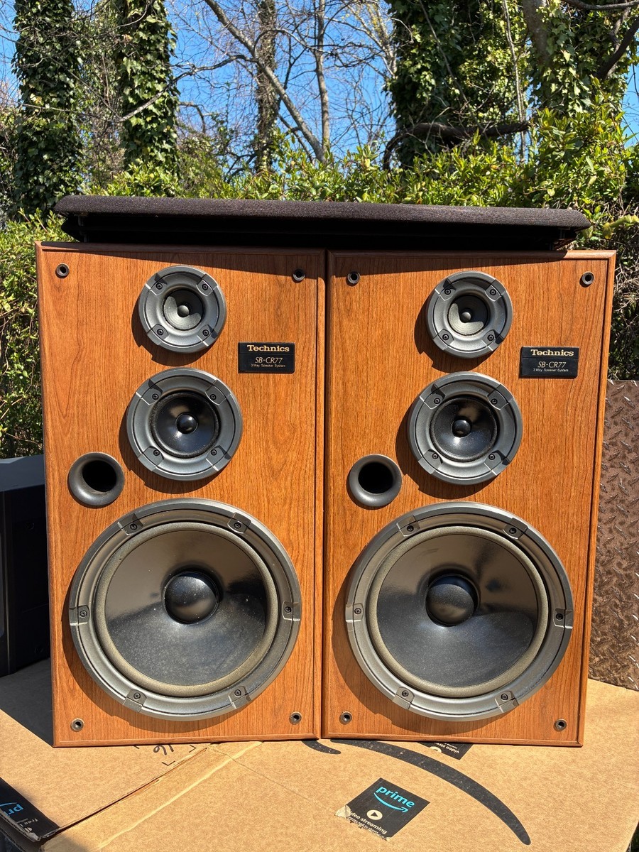 Vintage Technics SB-CR77 3-Way Speaker System Pair 200W Tested