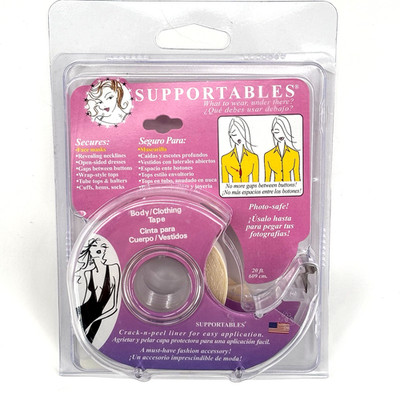 Body/Clothing Fashion Double Sided Tape 1/2'' Wide 20 FT Supportables New/Sealed