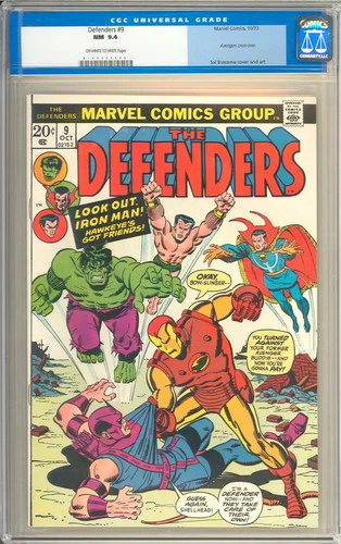 Defenders #9 High Grade Avengers Crossover Bronze Age Marvel Comic 1973 CGC 9.4