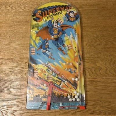 Vintage Tischplatte Superman Flipper Maschine Spiel - Bagatelle