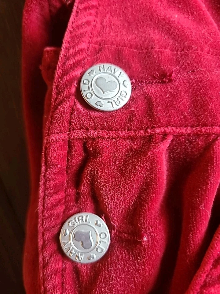 Mono de terciopelo rojo vintage años 90 niña azul marino talla 6/7 Foto 3 de 4