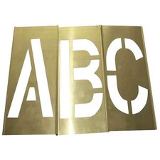Zoro Select 20Y508 Stencil Set, Letters,  Punctuation, Brass,  20Y508,  20Y508