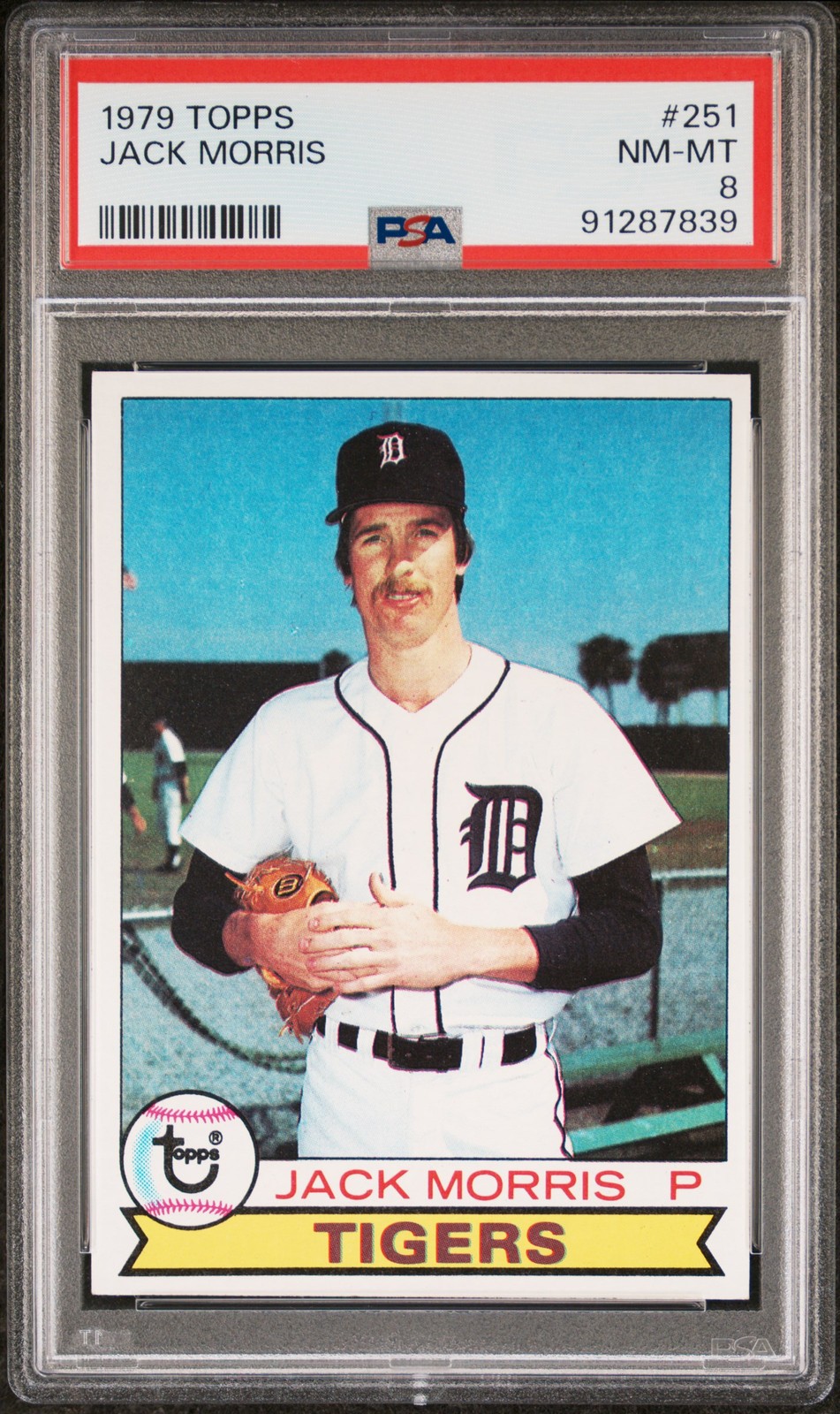 1979 TOPPS #251 JACK MORRIS PSA 8