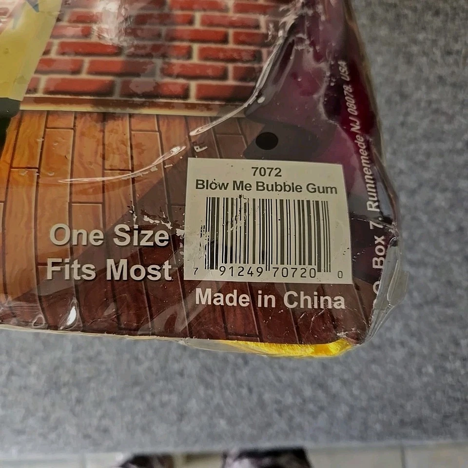 DISFRAZ DE GOMA DE MASCAR BLOW ME. Talla única para la mayoría de los disfraces. Divertido, Fiesta, Halloween Foto 3 de 4