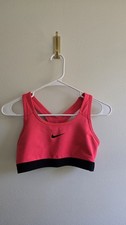 Nike Dri Fit Sports Bra Women’s Large Pink Racerback Medium Support Athletic Gym