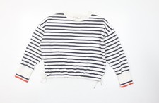 John Lewis ANYDAY Damen marineblau gestreifter Pullover Sweatshirt Small