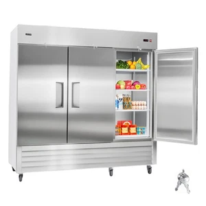 VEVOR Commercial Réfrigérateur 66.9 Cu.ft atteindre en haut avec 3 Porte 12 Étagères
