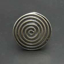 Anello in vero argento sterling spirale solido punzonato 925 fatto a mano