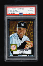 2001 Topps Heritage CP3 DEREK JETER HOF /552 Chrome Partial POP 11 PSA 10 GEM MT